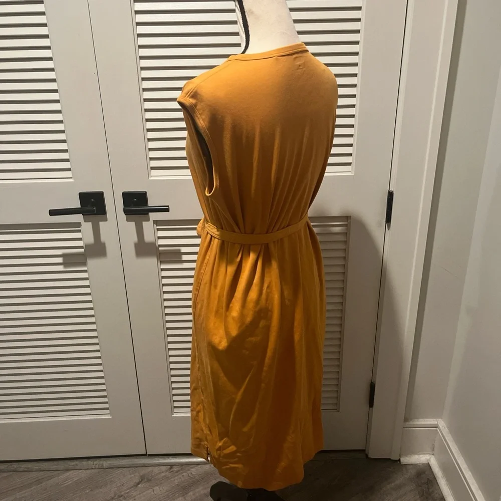 Uniqlo Orange Midi Dress with Tie Waist - Picture 5 of 8